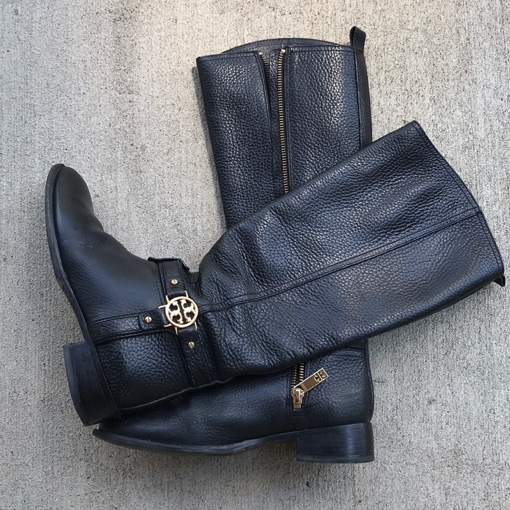 Tory Burch Leather Riding Boots